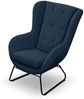 Sessel Designersessel ARTEMIS in Stoff Kronos Dunkelblau Bild 2