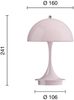 Panthella 160 tragbare Tischleuchte Opal pale rose Bild 3