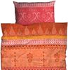 Casatex Bettwäsche Indi Orange Rot Satin 135 x 200 + 80 x 80 cm Bild 2
