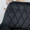 Bronx71 Esszimmerstuhl Samt Mika mit Armlehne schwarz - 6er Set Bild 5