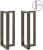 vidaXL Bartischbeine T-Form 2 Stk. Naturstahl 50x35x(100-101) cm Stahl 4013091 Bild 3