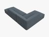 Micadoni Ecksofa Ruby 4-Sitzer Links Kord Scala Blau Bild 4