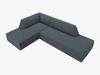 Micadoni Ecksofa Ruby 4-Sitzer Links Kord Scala Blau Bild 3