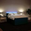 vidaXL Boxspringbett mit Matratze Blau 140x200 cm Samt 3290074 Bild 4