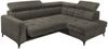 Ecksofa Bavaro elektronischer Sitztiefenverstellung und Breitcord-Bezug Ed Exciting Design Bild 3