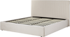 Bett mit Stauraum VION 180 x 200 cm Stoff Beige Bild 5