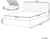 Bett mit Stauraum VION 180 x 200 cm Stoff Beige Bild 2