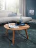 Kadima Design Runder Couchtisch Massivholz Akazie - Stabile Holzbeine, Pflegeleicht, Handgefertigt. 75x75x40 cm Bild 3
