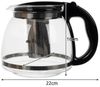 Ruhhy Wasserkrug Hitzebeständiger Glaskrug Teesieb 2 Liter, (Spar-Set, 1-tlg, Wärmegriff), Tee in das Stahlsieb, sauberes und klares Heißgetränk genießen Bild 4