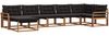 vidaXL Outdoor-Sofagarnitur mit Kissen 7 pcs Natürlich und Schwarz 3369675 Bild 2