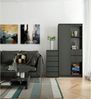 Home Collective Kommode 40 cm breit Holz Highboard Sideboard für Flur Schlafzimmer Wohnzimmer (Mehrzweckschrank Schrank schmal Kommode Schlafzimmer mit Schubladen), Kinderzimmer Organizer, 92 cm hoch mit 5 Schubladen graphit Bild 3