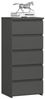 Home Collective Kommode 40 cm breit Holz Highboard Sideboard für Flur Schlafzimmer Wohnzimmer (Mehrzweckschrank Schrank schmal Kommode Schlafzimmer mit Schubladen), Kinderzimmer Organizer, 92 cm hoch mit 5 Schubladen graphit Bild 4