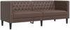 vidaXL 3-tlg. Chesterfield-Sofa-Set Braun Kunstleder 3209269 Bild 4