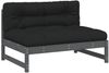 vidaXL Mittelsofa Grau 120x80 cm Massivholz Kiefer 825732 Bild 2