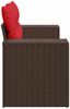 vidaXL Gartensofa mit Kissen 2-Sitzer Braun Poly Rattan 366237 Bild 5