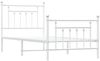 vidaXL Bettgestell mit Kopf- und Fußteil Metall Weiß 90x190 cm 353596 Bild 3