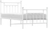 vidaXL Bettgestell mit Kopf- und Fußteil Metall Weiß 90x190 cm 353596 Bild 5