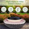 matches21 HOME & HOBBY Blumentopf Runde Pflanz-Schale gewellt für draussen grün marmoriert 28 cm (1 St), Wetterfeste Blumen-Schale als moderne Outdoor Gartendeko Grabschmuck Bild 2