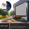 KESSER® Senkrechtmarkise Außenrollo Handkurbelmechanismus Balkonrollo Sonnen & Sichtschutz Beschattung Sonnenschutz Außen Rollo mit Kurbel Markisenkasten Balkon & Terrasse Inkl. Montageset & Abdeckung Grau / Weiß, 200 x 250cm Bild 4