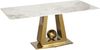 Livin Hill Esstisch 180cm Modig Goldene Beine, weiße Tischplatte M57 Bild 3