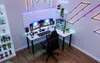 SyberDesk Gaming Pro LED Eckschreibtisch 197 x 132 cm mit LED großer Computer-Schreibtisch, Gaming tisch, USB HUB, (Rechts, Weiß) Bild 4