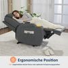 MCombo Elektrisch Relaxsessel Massagesessel Fernsehsessel 7061, mit Liegefunktion, mit Vibration Heizung, Stoff, Grau, 92 x 92 x 109 cm Bild 2