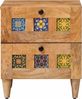 vidaXL Nachttisch Natur 40 x 33,5 x 46 cm Massivholz Mango 4018258 Bild 3