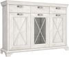 FORTE Kashmir Vitrine, Holzwerkstoff, Weiß/Beige, 177,7 x 127,7 x 48,3 cm Bild 4