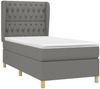 Boxspringbett mit Matratze Stoff Dunkelgrau 90x200 cm Bild 3