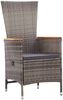 vidaXL 7-tlg. Garten-Essgruppe mit Auflagen Grau 3099469 Bild 5