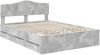 vidaXL Bettrahmen mit Kopfteil Beton Grau 150 x 200 cm Ingenieurs Holz 3412994 Bild 4