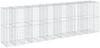vidaXL Gabione mit Deckel 650x100x200 cm Verzinktes Eisen 3295236 Bild 5