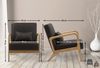 Lounger Sessel DUBAI - Holz Braun 64x80x74 cm | Loungesessel Wohnzimmer Bequem Lounger Clubsessel Sofa Hotelsessel Eingang Bild 2