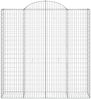 vidaXL Gabione mit Hochbogen 200x50x200/220 cm Verzinktes Eisen 153500 Bild 3