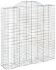 vidaXL Gabione mit Hochbogen 200x50x200/220 cm Verzinktes Eisen 153500 Bild 2