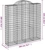 vidaXL Gabione mit Hochbogen 200x50x200/220 cm Verzinktes Eisen 153500 Bild 5