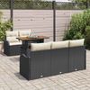 vidaXL Garten-Sofa-Set mit Speicher 6 pcs Schwarz Poly Rattan 3358133 Bild 3
