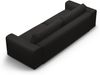 Micadoni Sofa Victor 3-Sitzer Strukturierter Stoff Schwarz Bild 4