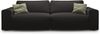 Micadoni Sofa Victor 3-Sitzer Strukturierter Stoff Schwarz Bild 1