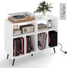 COSTWAY Sideboard, Plattenspielerständer mit Ladestation, 100x40x74,5cm Bild 4