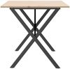 vidaXL Esstisch X-Gestell 160x80x75 cm Massivholz Kiefer und Stahl 3282699 Bild 5