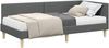 vidaXL Eckbettgestell mit Matratze Sonstiges 2 pcs Grau Stoff 3393726 Bild 2