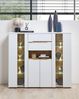 Highboard MEMPHIS Weiß mit Artisan Eiche Nachbildung und LED Bild 2