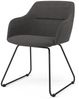 KAWOLA Stuhl MALIMA Stoff anthrazit Kufe Metall schwarz 83 x 54 x 48 cm Bild 3