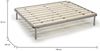 Dmora Doppelbettuntergestell Adeena, orthopädisches Untergestell mit gehobelten Lattenrosten, 100 % Made in Italy, 120 x 190 x 31 cm Bild 3