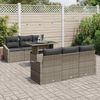 vidaXL Gartensofa-set mit Speicher mit Kissen 7 pcs Grau Poly-Rattan 3348925 Bild 3