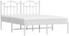 vidaXL Bettgestell mit Kopfteil Metall Weiß 150x200 cm 353490 Bild 4