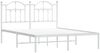 vidaXL Bettgestell mit Kopfteil Metall Weiß 150x200 cm 353490 Bild 3