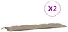 vidaXL Gartenbank-Auflagen 2 Stk. Taupe 180x50x7 cm Oxford-Gewebe 361724 Bild 5