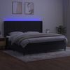 vidaXL Boxspringbett mit Matratze & LED Schwarz 200x200 cm Samt 3139705 Bild 3